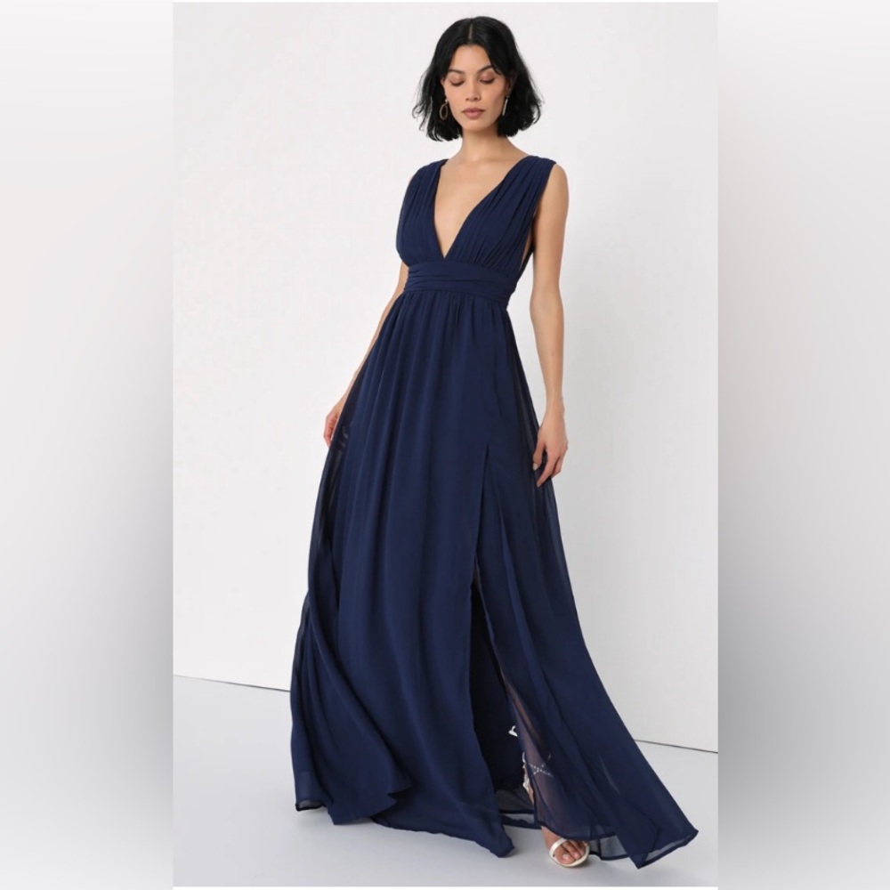 Lulus Heavenly Hues Gown - full length, navy blue